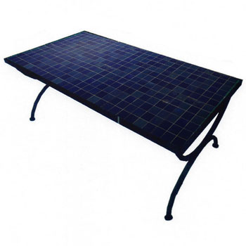 Mosaic House Moroccan tile Rceef 3 Table Midnight Blue  solid zellige, mosaic, zellij, field, pattern, glaze 